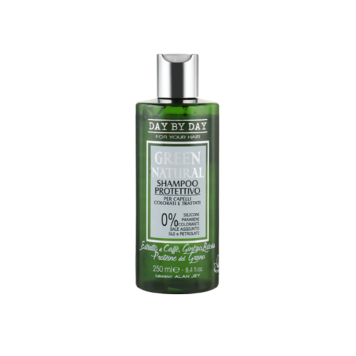 Шампунь для фарбованого та пошкодженого волосся Захист кольору - Alan Jey Green Natural Shampoo Protettivo 250 мл