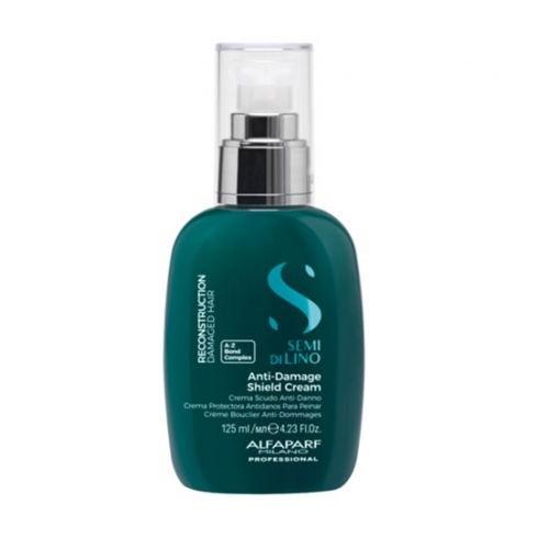 Крем для пошкодженого волосся з екстрактом бамбука - Alfaparf Milano Semi Di Lino Anti- Damage Shield Cream 125 мл