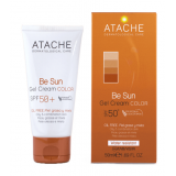 Фотозахисний гель для обличчя - Atache Be Sun Color Gel-Cream SPF 50+ 50 мл