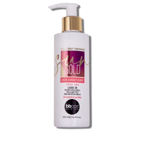 Зволожуючий та живильний незмивний кондиціонер для волосся - BBcos Sungold Conditioner 200 мл