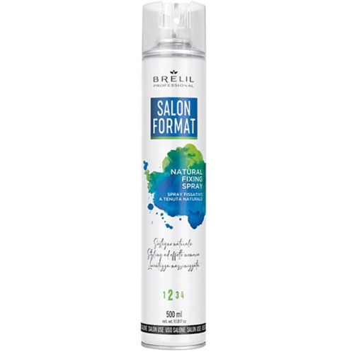 Лак для волосся природної фіксації - Brelil Salon Format Natural Fixing Spray 500 мл