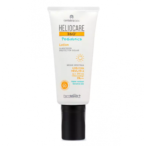 Дитячий лосьйон для чутливої ​​шкіри SPF 50 - Cantabria Labs Heliocare 360º Pediatrics Lotion SPF 50 200 мл