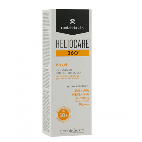 Сонцезахисна ультралегка гель-пінка SPF50+ - Cantabria Labs Heliocare 360 AirGel SPF 50+ 60 мл