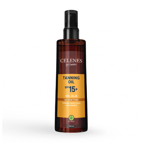 Олія для засмаги SPF 15+ - Celenes Herbal Tanning Oil SPF 15+ 200 мл