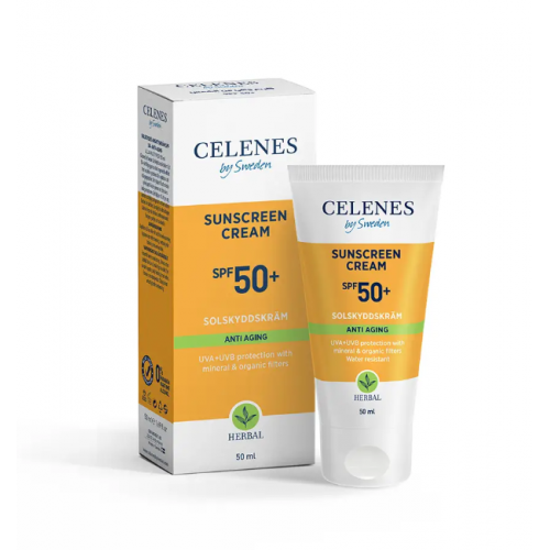 Сонцезахисний крем проти старіння - Celenes Sunscreen Cream SPF 50+ Anti Aging 50 мл