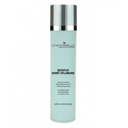Антистресовий пептидний нічний крем для чутливої ​​шкіри - Chantarelle Anti-Stress & Redness Peptide Night Cream pH 4.5 50 мл
