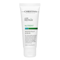 Скраб із целюлозою деревинною для обличчя - Christina Line Repair Nutrient Wood Pulp Scrub 75 мл
