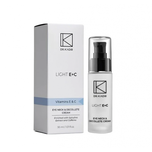 Крем для шкіри навколо очей та шиї з вітамінами Е+С - Dr.Kadir Light E+C Eye Neck Decolte Cream 30 мл