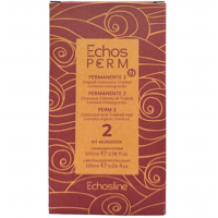 Набір для хімічної завивки фарбованого пошкодженого волосся - Echosline Perm Vegan P2 100 мл + 120 мл