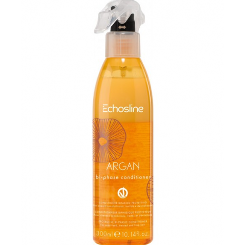 Спрей для волосся захисний з аргановою олією - Echosline Vegan Argan Bi-Phasic Conditioner 300 мл