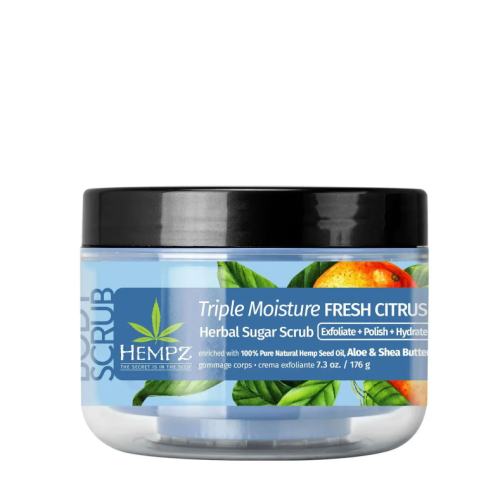Скраб для тіла Потрійне зволоження - Hempz Triple Moisture Fresh Citrus Herbal Sugar Scrub 176 г