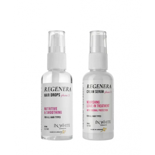 Набір для відновлення (крем-сироватка 50 мл + олія 50 мл) - IN WHITE Professional Regenera Care Duo