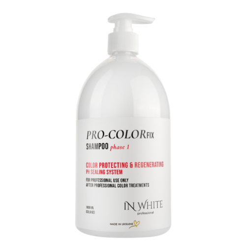 Шампунь для фіксації структури та кольору волосся - IN WHITE Pro-Color Fix 1000 мл