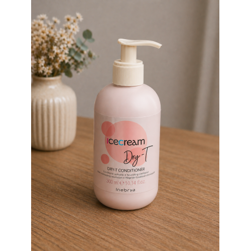 Кондиціонер незмивний для сухого, фарбованого та кучерявого волосся - Inebrya Ice Cream Dry-T Leave-In Conditioner 300 мл