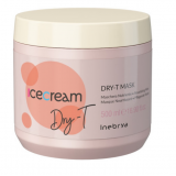 Маска для сухого, фарбованого та кучерявого волосся - Inebrya Ice Cream Dry-T Mask