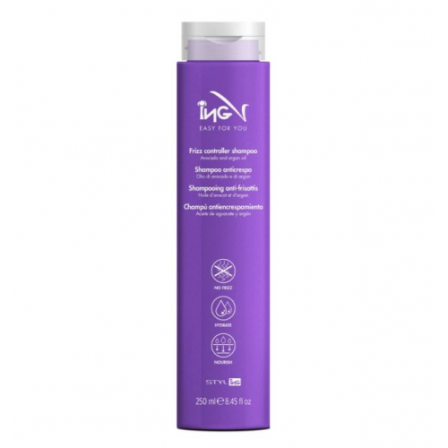 Шампунь для неслухняного і кучерявого волосся - ING Professional Styling Frizz Controller Shampoo 250 мл