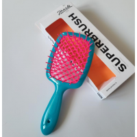 Janeke 1830 Superbrush гребінець для волосся Бірюза з рожевим