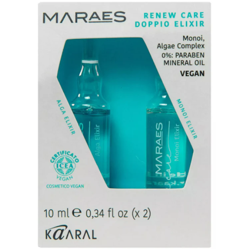 Еліксир для відновлення волосся з комплексом водоростей - Kaaral Maraes Renew Care Doppio Elixir 2 шт * 10 мл 