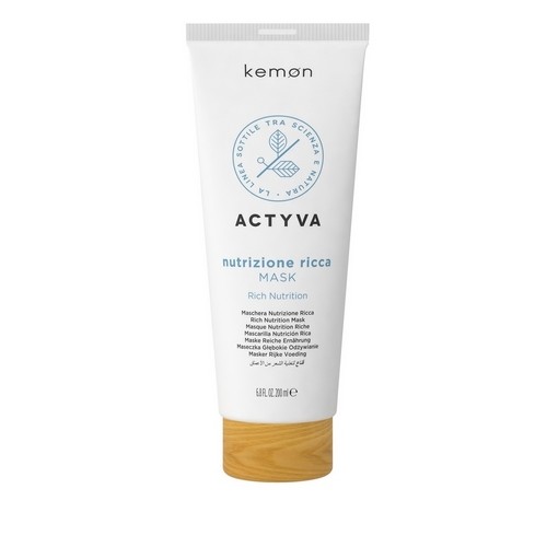Маска для зволоження дуже сухого і пошкодженого волосся Kemon Actyva Nutrizione Ricca Mask