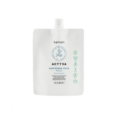 Маска-рефіл для зволоження дуже сухого волосся - Kemon Actyva Nutrizione Ricca Mask