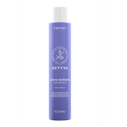 Шампунь з фіолетовим пігментом для блонду - Kemon Actyva Color Brillante Anti-Yellow Shampoo 250 мл