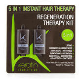 Терапія для відновлення волосся - Keratin Structure Regeneration Therapy Kit 5 in 1 10 мл*2 шт