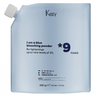 Блакитний знебарвлюючий порошок до 9 тонів - Kezy Bleaching Powder 500 г