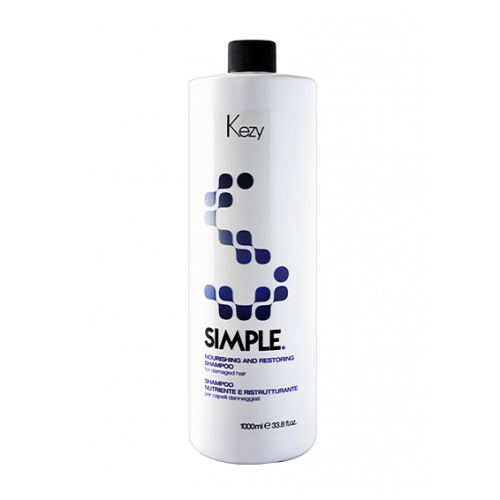 Шампунь для живлення пошкодженого волосся - Kezy Simple Nourishing and Restoring Shampoo 1000 мл