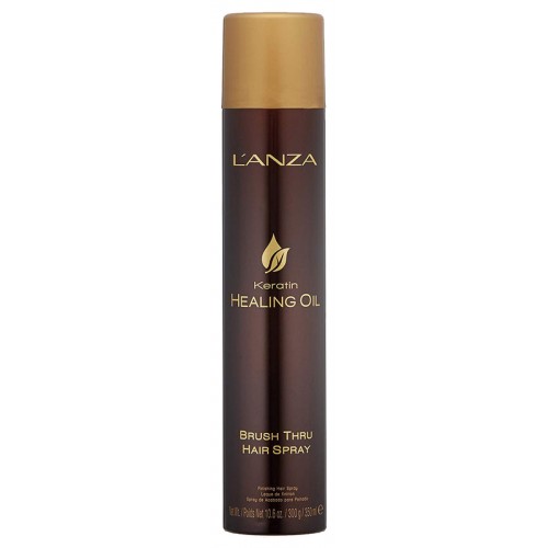 Лак для волосся з кератиновым еліксиром та брашингу - L'anza Keratin Healing Oil Brush Thru Hair Spray 350 мл