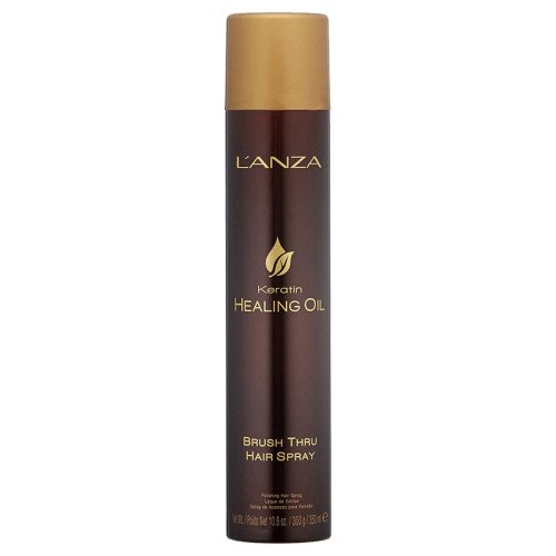 Лак для волосся з кератиновым еліксиром та брашингу - L'anza Keratin Healing Oil Brush Thru Hair Spray 350 мл