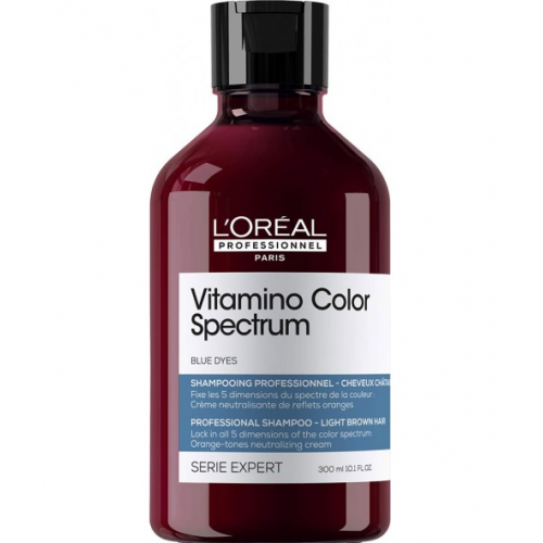 Шампунь для нейтралізації помаранчевих напівтонів - L'Oreal Vitamino Color Spectrum Shampoo Blue Dyes 300 мл Шампунь для нейтралізації помаранчевих напівтонів - L'Oreal Vitamino Color Spectrum Shampoo Blue Dyes 300 мл