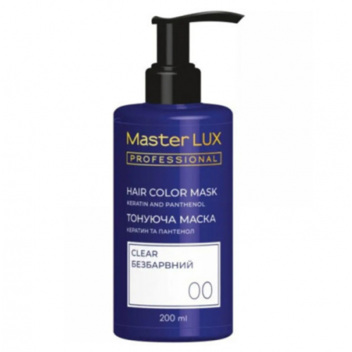 Тонуюча маска для волосся Безбарвний - Master LUX Hair Color Mask Clear (00) 200 мл