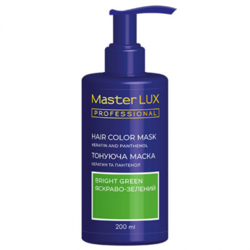 Тонуюча маска для волосся Яскраво зелений - Master LUX Hair Color Mask Bright Green 200 мл