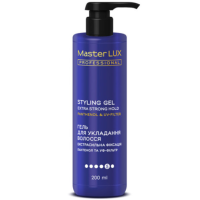 Гель для укладання волосся екстрасильна фіксація - Master LUX Styling Gel Extra Strong Hold 200 мл