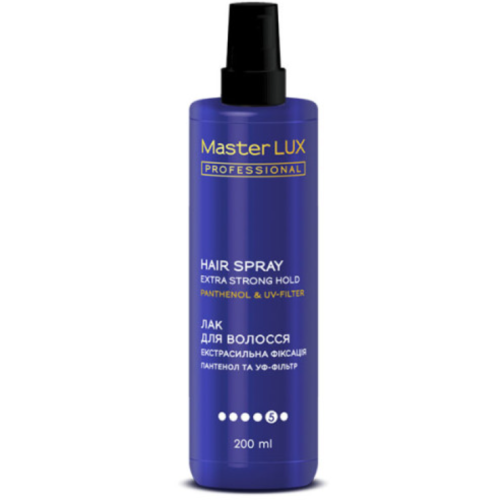 Лак для волосся екстрасильна фіксація - Master LUX Spray Extra Strong Hold (5) 200 мл