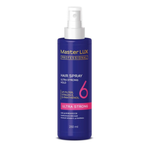 Рідкий лак для волосся ультрасильна фіксація - Master LUX Hair Spray Ultra Strong Hold (6) 250 мл