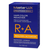 Засіб для видалення фарби з волосся (кислотна змивка) - Master LUX Color Remover 2 шт * 100 мл
