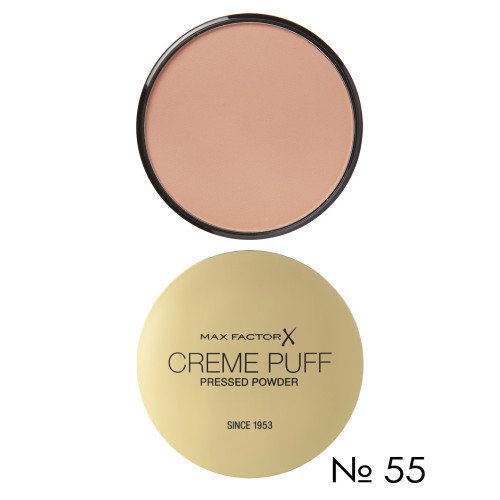 Max Factor Creme Puff Pressed Powder компактна пудра 55 абрикосовий