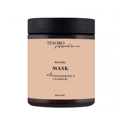 Маска для волосся з фітокератином, вітаміном B5 і екстрактом каштана - Moli Cosmetics Tesoro 500 мл