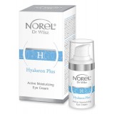 Інтенсивно зволожуючий крем для області навколо очей - Norel Hyaluron Plus Aktive Moisturizing Eye Cream 15 мл