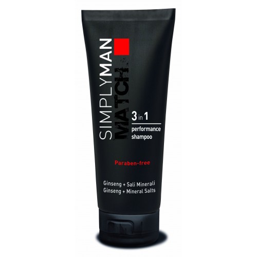 Чоловічий шампунь для жирного волосся з ефектом зволоження Nouvelle Simply Man Performance Shampoo 3 in 1 200 мл