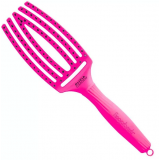 Щітка для укладання волосся - Olivia Garden Finger Brush Boar Nilon Medium Neon Pink