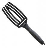 Щітка для волосся - Olivia Garden Fingerbrush Boar Nilon Full Black Medium