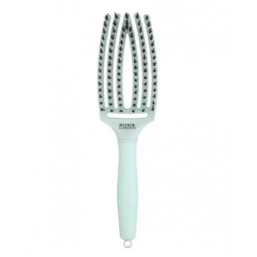 Щітка для волосся - Olivia Garden Fingerbrush Boar Nilon Medium Nineties Fizzy Mint