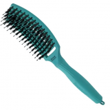 Щітка вигнута продувна з комбінованою щетиною - Olivia Garden Fingerbrush Boar Nilon Medium Blue Lagoon