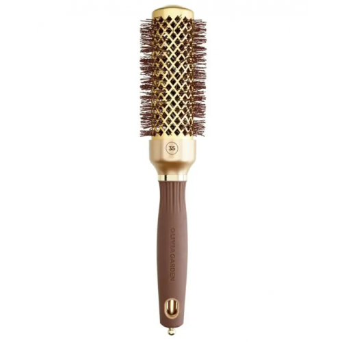 Термобрашинг для волосся 35 - Olivia Garden Expert Blowout Shine Wavy Bristles Gold Brown