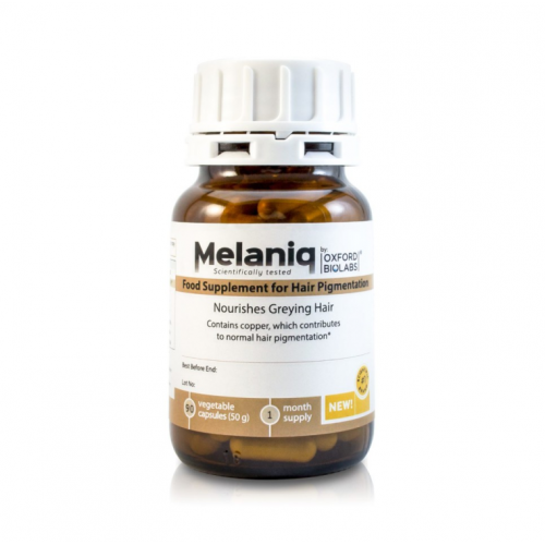 Mолекулярна добавка для відновлення кольору сивого волосся - Oxford Biolabs Melaniq 90 капсул