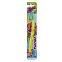 Pierrot дитяча зубна щітка від 8 до 12 років м'яка жовтого кольору Junior Plus