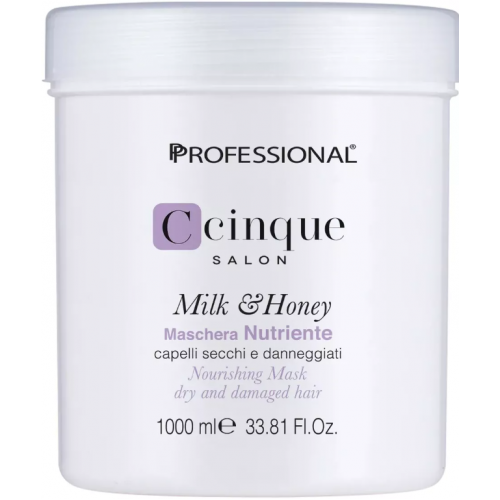 Поживна маска для сухого та пошкодженого волосся - Professional C Cinque Milk Honey Mask 1000 мл