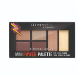 Rimmel Палетка 3в1 тіні, помада, рум'яна Mini Power Palette 001